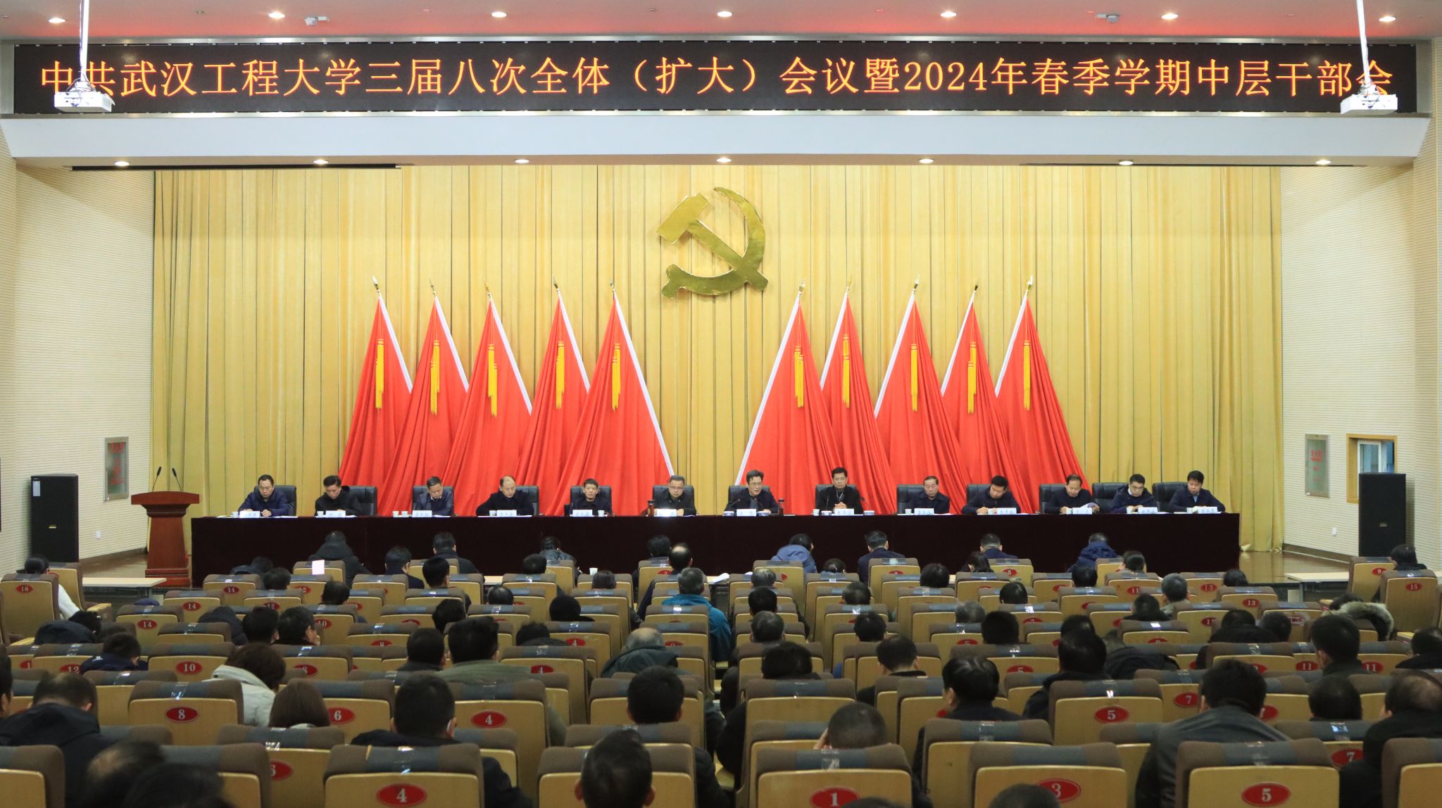 学校召开中共武汉工程大学三届八次全体（扩大）会议暨2024年春季学期中层干部会